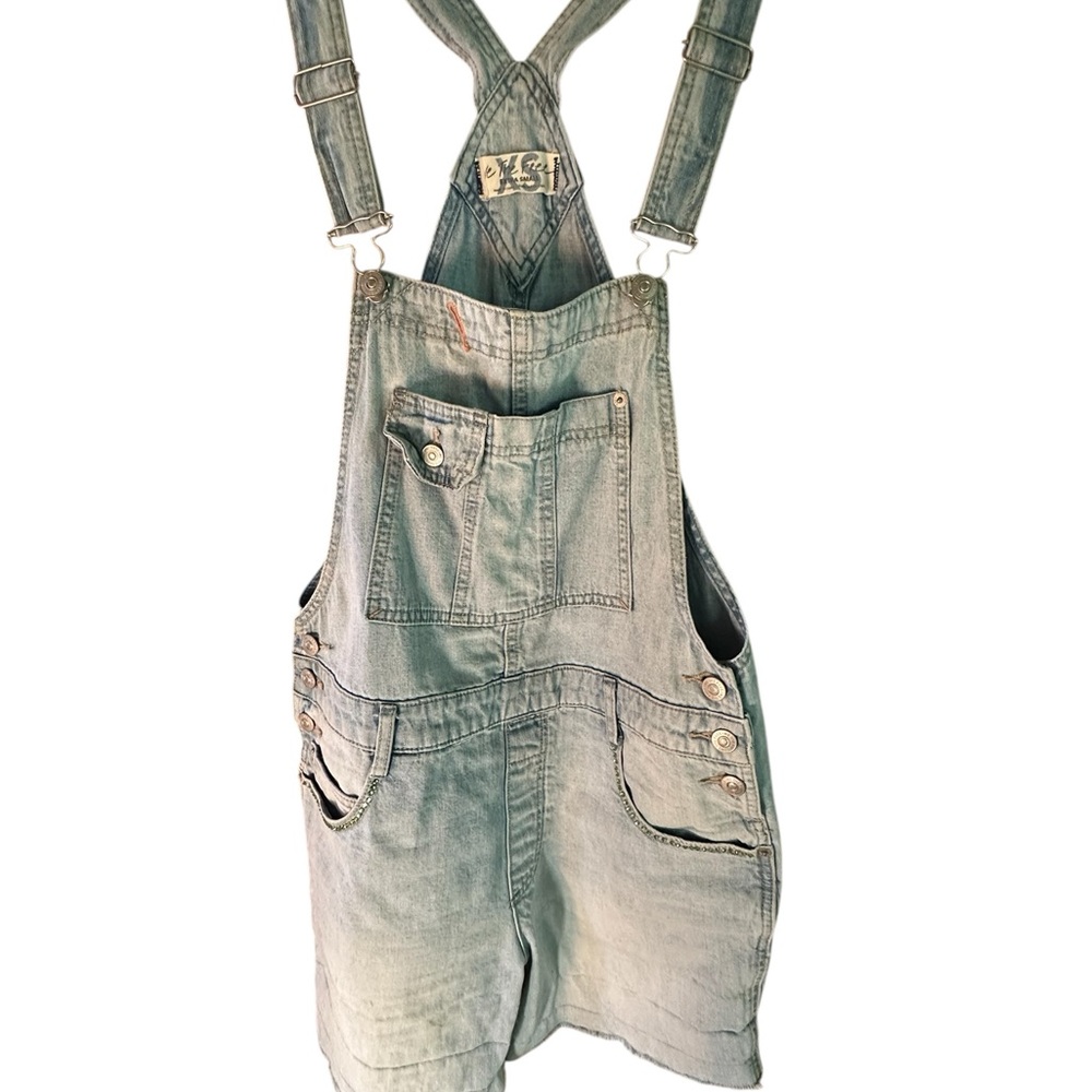We The Free Light Wash Denim Overalls